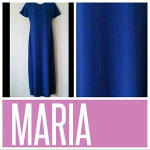 Solid Blue Maria Dress